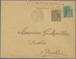 Br Französisch-Indochina: 1906. Envelope Addressed To The ‘French Post A Packhoi' Bearing Lndo-China SG - Brieven En Documenten