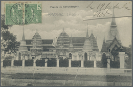 Br Französisch-Indochina: 1906. Picture Post Card Of 'Ratchabopit Pagoda, Ubon, Siam' Addressed To Fran - Briefe U. Dokumente