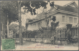 Br Französisch-Indochina: 1906. Picture Post Card Of 'Tresor Et Cambodge, Phnom Penh' Addressed To Saig - Storia Postale