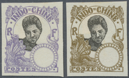 (*) Französisch-Indochina: 1907, Woman From Cambodia, Two Color Proofs, Without Declaration Of Value In - Covers & Documents
