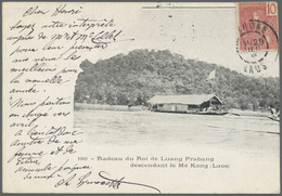 Br Französisch-Indochina: 1907. Picture Post Card Of 'The Royal Barge On The Mekong River, Luang-Praban - Brieven En Documenten