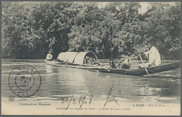 Br Französisch-Indochina: 1908. Picture Post Card 'French Explorer On The Mekong' Addressed To France C - Brieven En Documenten