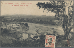 Br Französisch-Indochina: 1910. Picture Post Card Of 'Coc-Leou Village, Lao-Kay' Addressed To Hanoi Can - Brieven En Documenten