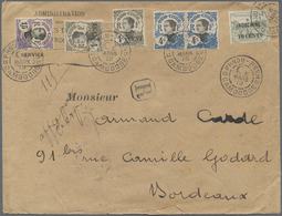 Br Französisch-Indochina: 1919. Registered Envelope (opening Faults) Addressed To Bordeaux Bearing Lndo - Covers & Documents