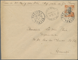 GA Französisch-Indochina: 1924. Postal Stationery Envelope 4c Orange Addressed To Hanoi Cancelled By 'P - Covers & Documents