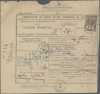 Br Französisch-Indochina: 1926, Parcel Bulletin To France With "quittances" 4 C. Brown Canc. "PHAN-RANG - Brieven En Documenten