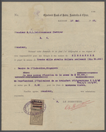 Br Französisch-Indochina: 1927, Bank Bill Of The 'Chartered Bank Of India, Australia & China' At SAIGON - Brieven En Documenten