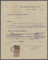 Br Französisch-Indochina: 1927, Bank Bill Of The 'Chartered Bank Of India, Australia & China' At SAIGON - Covers & Documents