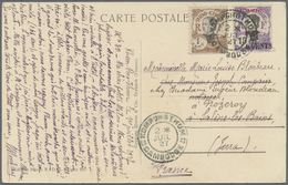Br Französisch-Indochina: 1927. Picture Post Card Of 'Angkor-Thom' Addressed To France Bearing Indo-Chi - Brieven En Documenten