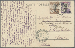 Br Französisch-Indochina: 1927. Picture Post Card Of 'Angkor-Thom' Addressed To France Bearing Indo-Chi - Covers & Documents