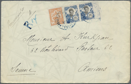 Französisch-Indochina: 1928/31, Three Better Franked (airmail)covers Incl. 1x Blue "R" (registration - Brieven En Documenten