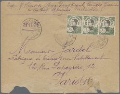 Br Französisch-Indochina: 1929. Envelope (fautls/roughly Opened At Bottom) Addressed To Paris Bearing F - Brieven En Documenten