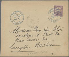 GA Französisch-Indochina: 1929. Postal Stationery Envelope 5c Violet Addressed To Lang-Son Cnacelled By - Brieven En Documenten