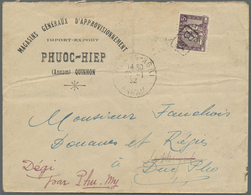 Br Französisch-Indochina: 1932. Envelope (vertical And Horiz. Fold) Written From Phuoc-Hiep Addressed T - Brieven En Documenten