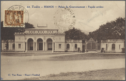 Br Französisch-Indochina: 1933. Picture Post Card Of 'Palais Du Government, Hanoi Addressed To France B - Brieven En Documenten