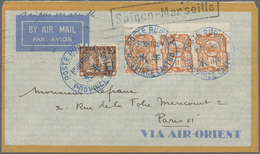 Br Französisch-Indochina: 1933. Air Mail Addressed To Paris Bearing French Indo-China SG 150, 11c Orang - Brieven En Documenten