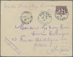 GA Französisch-Indochina: 1934. Postal Stationery Envelope 5c Violet Addressed To Saigon Cancelled By B - Brieven En Documenten