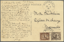 Br Französisch-Indochina: 1936. Picture Post Card Of 'Le Bayon, Angkor' Addressed To Marseille Bearing - Brieven En Documenten