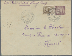 GA Französisch-Indochina: 1938. Indo-China Postal Stationery Envelope 5c Violet Upgraded With SG 168, 1 - Brieven En Documenten