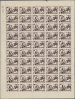 (*) Französisch-Indochina: 1945, Unissueds: 3 C., 15 C. In Full Sheets Of 100, Unused No Gum (Yvert 63A, - Brieven En Documenten