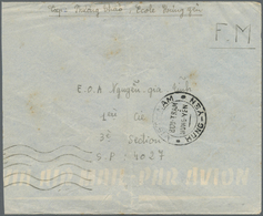 Br Französisch-Indochina: 1953. Stamp-less Military Mail Envelope (vertical Fold, Creased, Shortened At - Brieven En Documenten