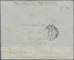 Br Französisch-Indochina: 1953. Stamp-less Military Mail Envelope (vertical Fold, Creased, Shortened At - Covers & Documents