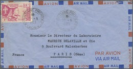 Br Französisch-Indochina: 1963. Air Mail Envelope Addressed To Paris Bearing Laos 91, 9k Magenta Tied B - Brieven En Documenten