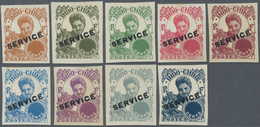 (*) Französisch-Indochina - Dienstmarken: 1934, Woman From Cambodia, Nine Different Color Proofs Without - Sonstige & Ohne Zuordnung