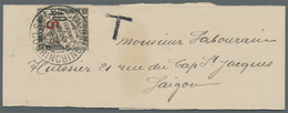 Br Französisch-Indochina - Portomarken: 1905. News-Band Wrapper Addressed To Saigon Bearing Indo-China - Postage Due