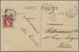 Br Französisch-Indochina - Portomarken: 1911. Photographie Card 'Route De Phu-Duc' Addressed To Viettri - Segnatasse