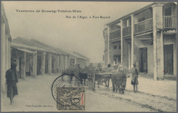 Br Französisch-Indochina - Postämter In Südchina: 1906. Blank Picture Post Card Of 'Rue De I'Alger' Add - Sonstige & Ohne Zuordnung