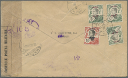 Br Französisch-Indochina - Postämter In Südchina: Canton, 1917. Censored Envelope (tear At Top) Address - Sonstige & Ohne Zuordnung