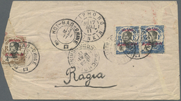 Br Französisch-Indochina - Postämter In Südchina: Hoi-Hao, 1911. Red Band Envelope (shortened At Left A - Altri & Non Classificati