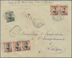 Br Französisch-Indochina - Postämter In Südchina: Mongtseu, 1928. Registered Envelope (vertical Fold, T - Altri & Non Classificati