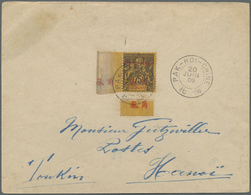 Br Französisch-Indochina - Postämter In Südchina: PAKHOI, 1909. Envelope (toned) Addressed To Hanoi, To - Other & Unclassified