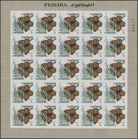 ** Fudschaira / Fujeira: 1967, Butterflies, Imperforate Issue, 1dh. To 5r., Complete Set Of 27 Values E - Fujeira