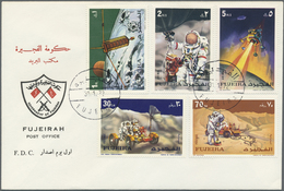 Br Fudschaira / Fujeira: 1972, Apollo 15, Perf./imperf., Complete Sets Of Five Values Each And Both Sou - Fujeira