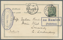 Holyland: 1903. Picture Postcard Written From 'Reinhardt's Hotel, Ramleh' Addressed To Ireland Beari - Palästina
