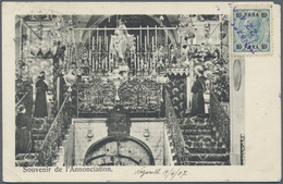 Br Holyland: 1907. Picture Post Card Of 'Mensa Christi’ Written From Nazareth Dated '19th Avril' Addres - Palestina