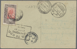 Br Hongkong: 1920. Picture Post Card Of 'Somalis Market, Djihouti’ Addressed To Shanghai, China Bearing - Sonstige & Ohne Zuordnung