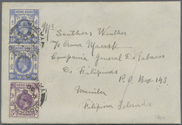 Br Hongkong: 1936. Envelope Addressed To Manila Bearing SG 121, 5c Violet Und SG 124, 10c Ultramarine ( - Other & Unclassified