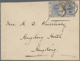 Br Hongkong - Treaty Ports: 1891. Envelope (flap Missing) Addressed To Hong Kong Bearing SG 35, 5c Blue - Andere & Zonder Classificatie