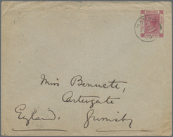 GA Hongkong - Treaty Ports: 1903. Postal Stationery Envelope (vertical Fold, Minor Faults) 4 Cents Red/ - Other & Unclassified