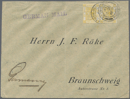 Br Hongkong - Besonderheiten: 1900, QV 5 C. Lemon Horizontal Pair Each W. Perfin „D.A./B.“ Tied „VICTOR - Sonstige & Ohne Zuordnung