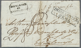 Br Indien - Vorphilatelie: 1838 Forwarded Letter From Poona (17 April 1838) To Edinburgh, Scotland "FOR - ...-1852 Prephilately