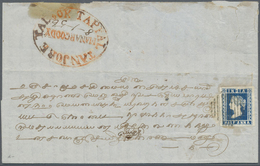 Br Indien: 1856 District Post Manargoody: Entire Franked By 1854 ½a. Deep Blue, Die I, Wide Margins, Ti - Andere & Zonder Classificatie