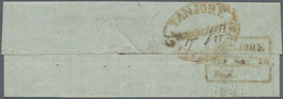 Br Indien: 1855 District Post Manargoody: Entire Franked By 1854 ½a. Blue, Die II, Wide Margins, Tied B - Altri & Non Classificati