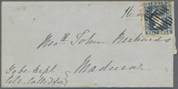 Br Indien: 1857 Entire From Penguri To Madura Franked By Lithographed ½a. Blue, Die III, Cancelled By S - Other & Unclassified