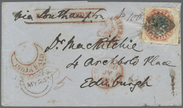 Br Indien: 1858 (19 May): REGISTERED Cover From Secunderabad To Edinburgh, Scotland 'via Southampton', - Andere & Zonder Classificatie