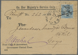 Br Indien: 1883 Special Yellow Label "Money Orders Issued And Paid At Nearly All Post Offices. Forms Su - Other & Unclassified